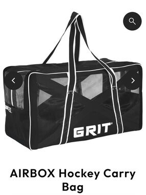 GRIT Airbox Hockey Carry Bag in Black with White Trim